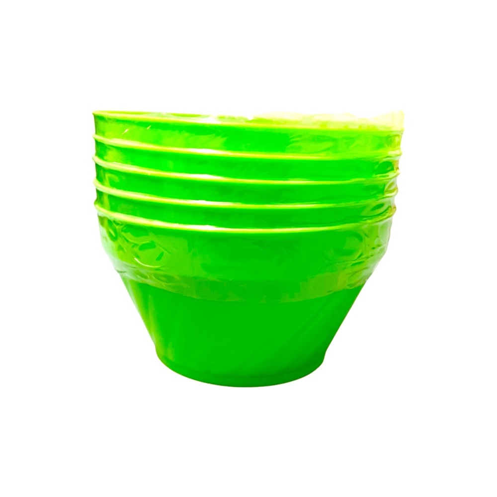 Plastic Bowl Set Green Mixing Serving Bowls – Lightweight & Stackable